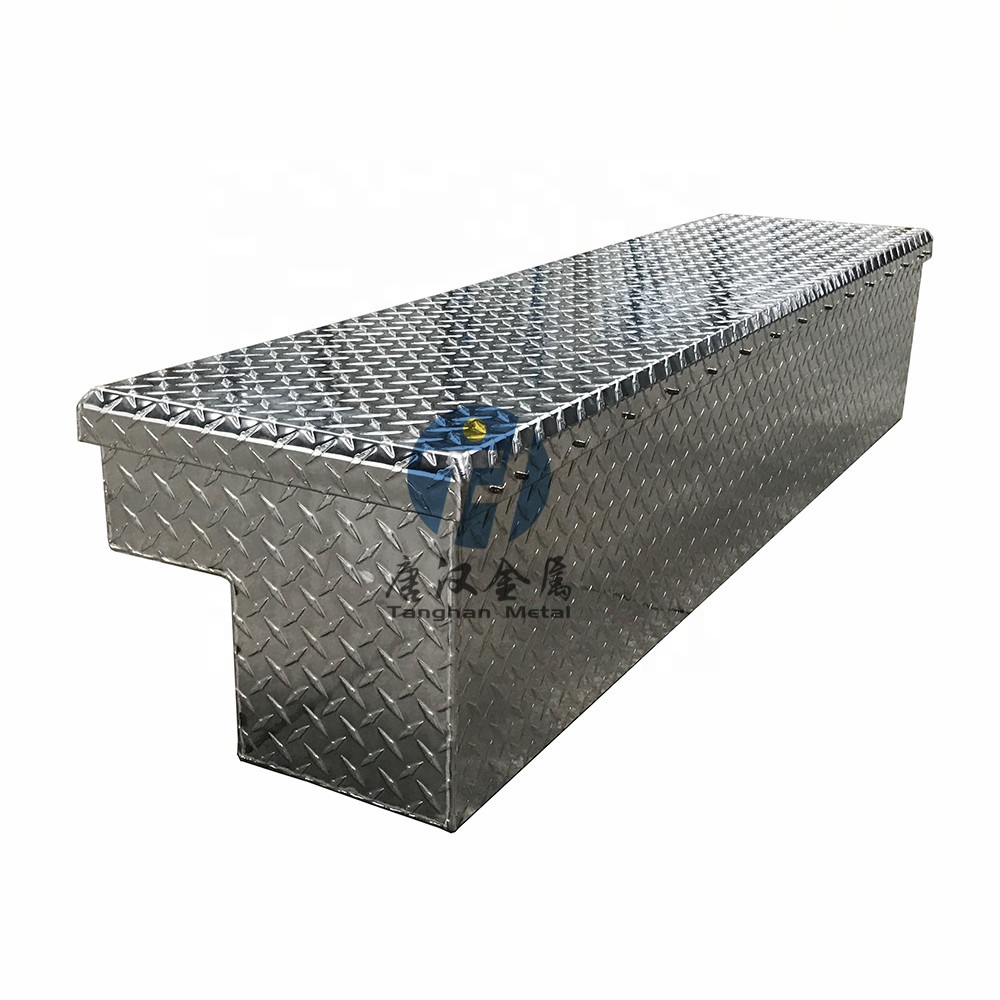 US Aluminum Diamond Plate Truck Bed Tool Boxes Side Mount Top Opening