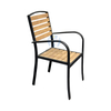 Outdoor furniture Aluminum Alloy plastic wood dining table patio garden chairs set