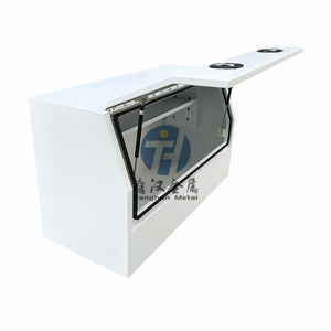 Ute Canopy with Flat Plate Side Opening Half Recessed Door Aluminium Toolbox