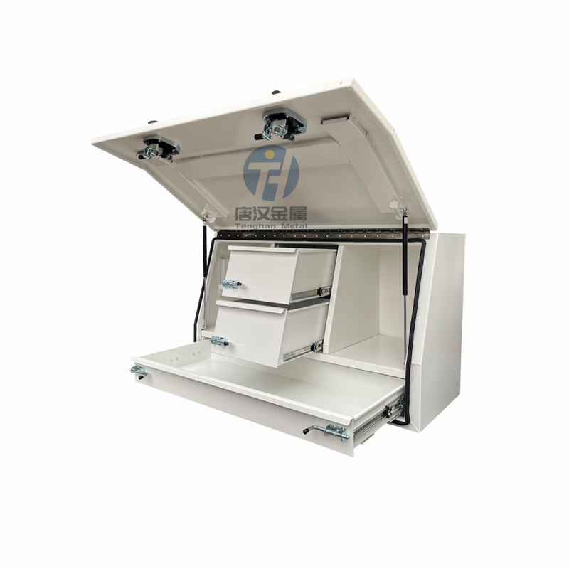 Custom 1200mm Aluminum Side Opening Full Lid Ute Storage Tool Box