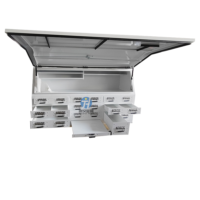 Waterproof Aluminum Tool Box With Drawers for Ute Trucks Tray And Tradesman Aluminum Side Opening Canopy