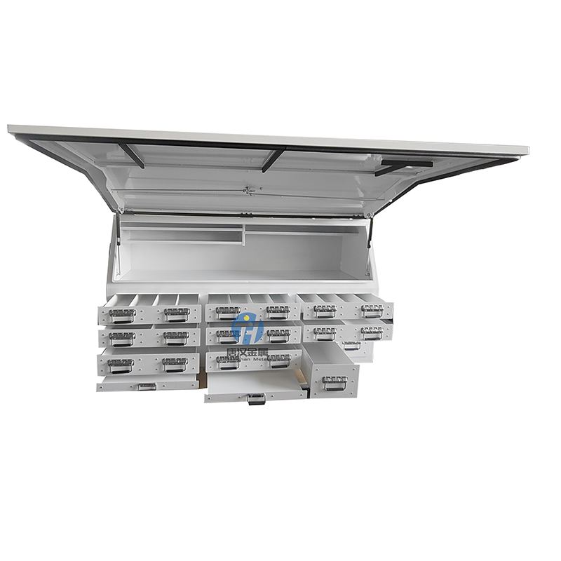 Waterproof Aluminum Tool Box With Drawers for Ute Trucks Tray And Tradesman Aluminum Side Opening Canopy