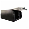 Three door service canopy for work vehicles